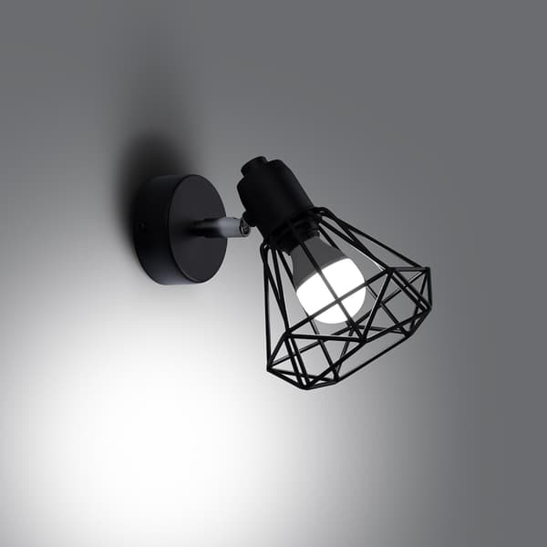 Væglampe Pure Lume SELARA industriel sort PU.1105