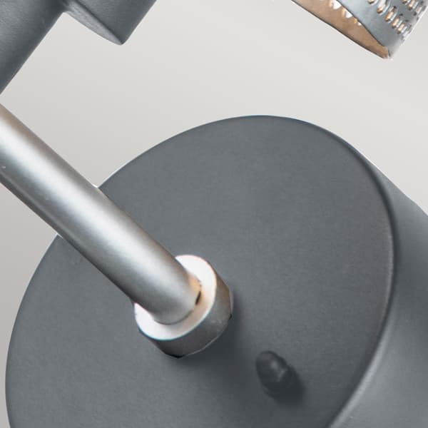 Harmaa ulkoseinävalaisin E27 40W Saturne Elstead