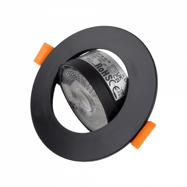 LED indbygningsspot 3W/5W/7W CCT sort rund Ecolight