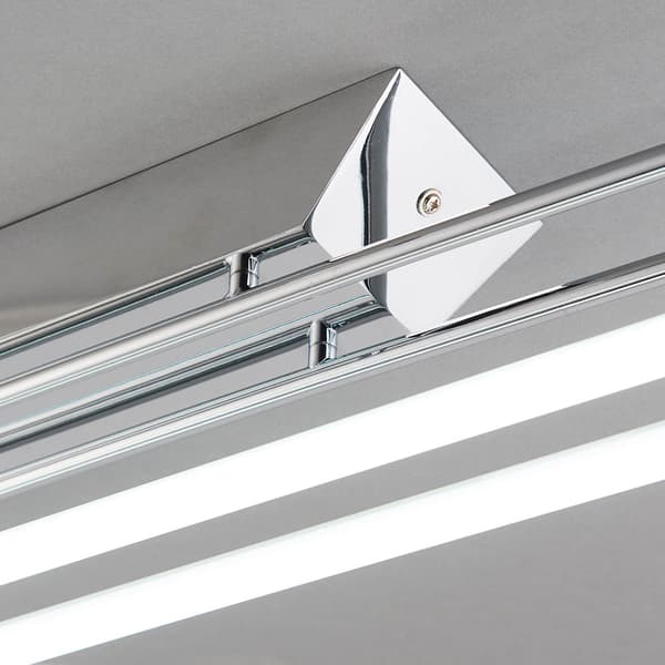 Taklampa modern krom dubbel linjär 2xT5 16W HARPER LED Endon