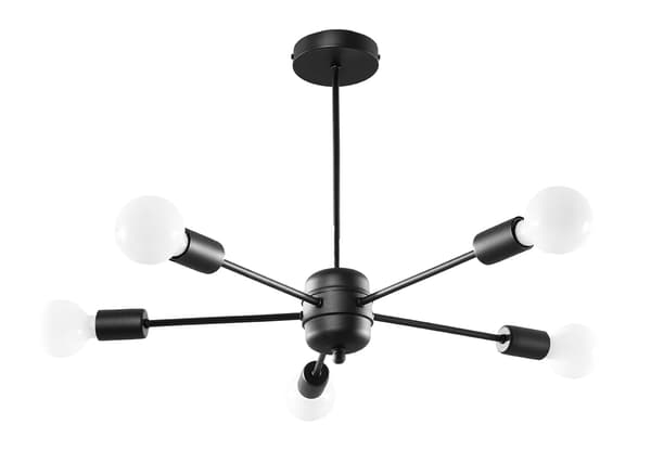 Lysekrone LANGO 5 sort Sollux Lighting model SL.1022
