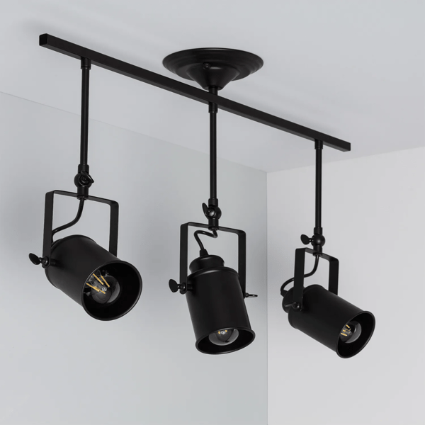 Retro Loft Sort Loftlampe 50cm 3xE27 Abruzzo Tutti