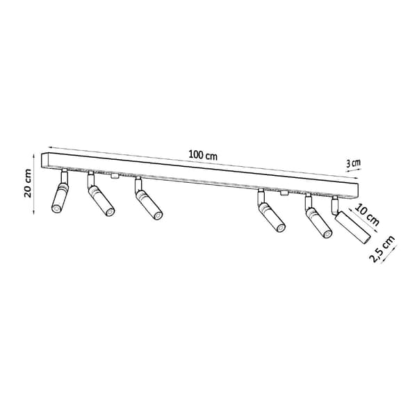 OPTIMA 6 loftlampe sort Pure Lume PU.0901