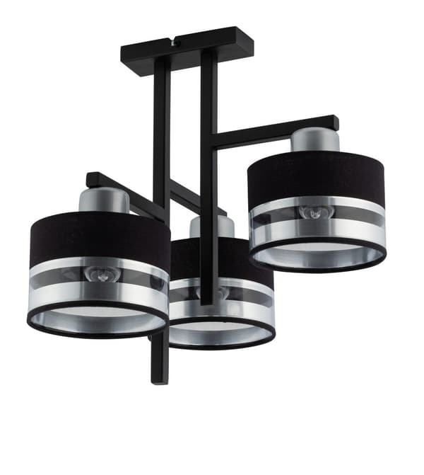 Loftrippel dekorativ designer moderne sort-sølv Pro 3xE27 15W Sigma Lighting