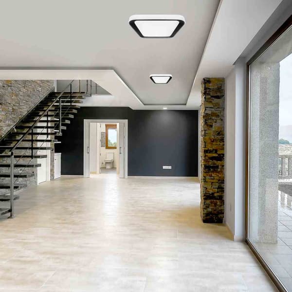LED loftsplafond sort 40x40cm QUADRO Milagro 7929