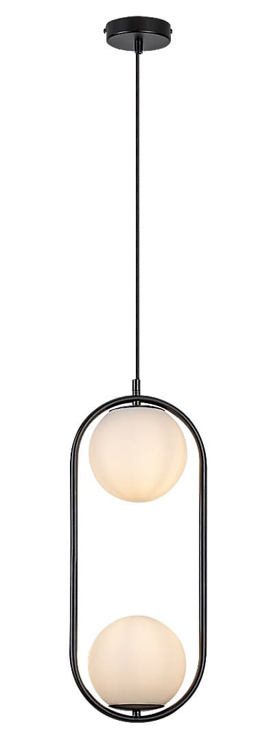 Pendellampe E27 2x20W sort 72029 Ghita Rabalux