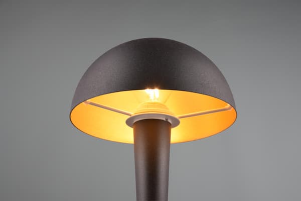 Bordlampe sort guld svamp metal touch E14 Canaria RL