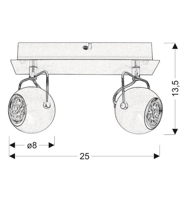Candellux TONY 92-25012 sort loftlampe