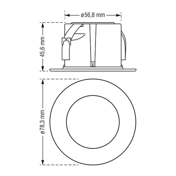 LED-trappbelysning 1.2W rund silver DPM
