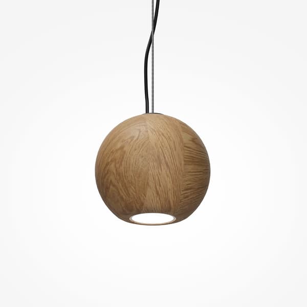 Skandinavisk pendellampe sort trækugle 1xGU10 50W BASIC TEXTURE Maytoni