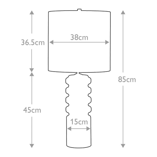Bordslampa porslin lime 85 cm Contour E27 60W Elstead