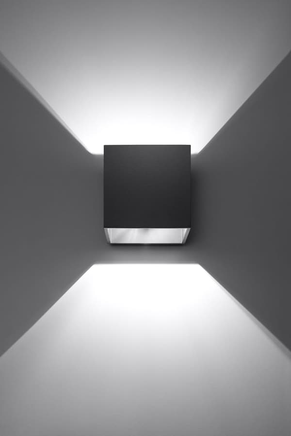 Væglampe QUAD 1 Sort Sollux Lighting SL.0057