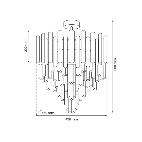 Madison krystallysekrone 9xE14 Milagro ML8805