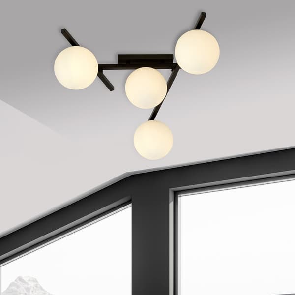 Emibig loftlampe 4xE14 40W SMART 4 SORT/OPAL 1103/4