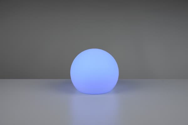 RL MELO solcellekuglelampe til haven, hvid, Ø20 cm