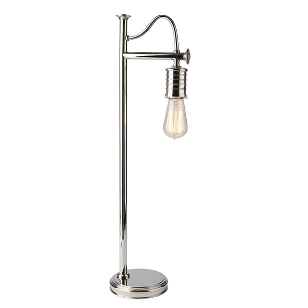 Retro bordlampe poleret nikkel Douille E27 60W Elstead