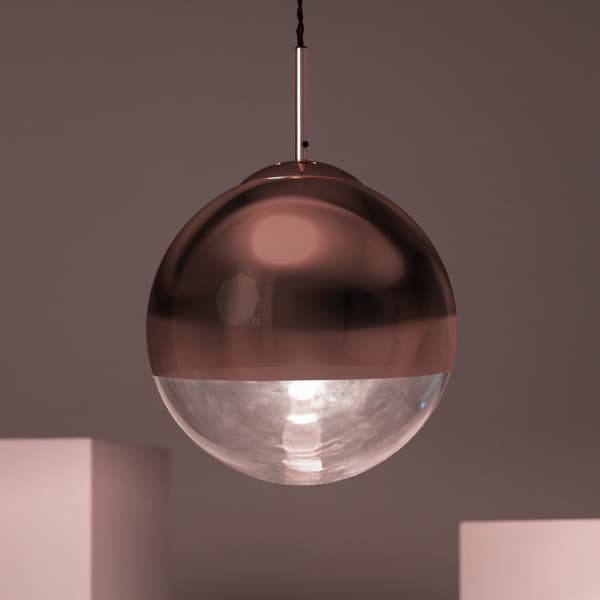 Pendellampe Glaskugle messing Abruzzo Arteo
