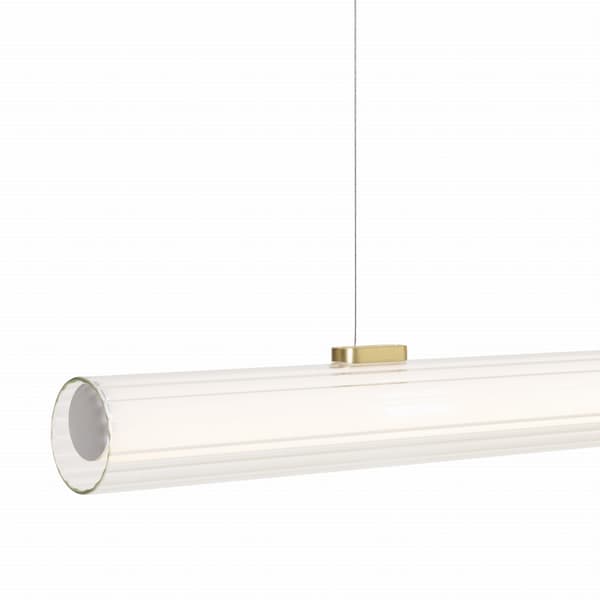 Moderne guld vandret glasrør LED 18W FAYETTE Maxlight pendel