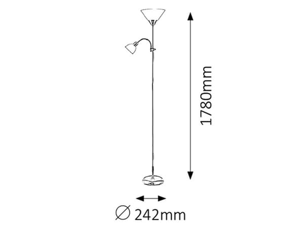 Gulvlampe E27 1x100 + E14 1x25W Action 4061 Rabalux