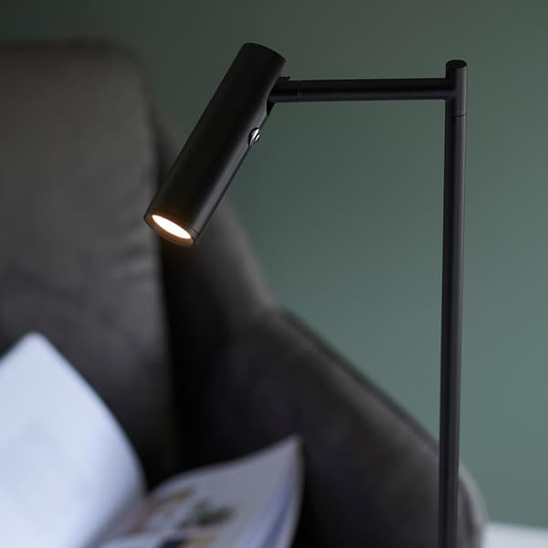 Moderne gulvlampe til læsning mat sort bevægelig LED-spot 4W DEDICATED READER Endon