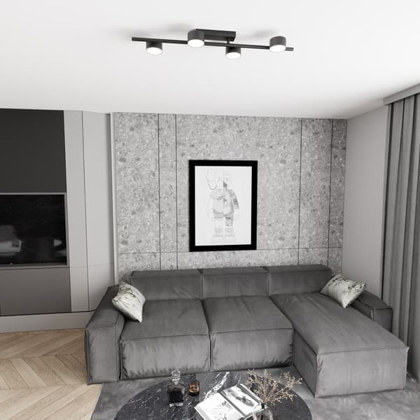 Loft loft loft sort pind 4xGX53 12W BET Emibig