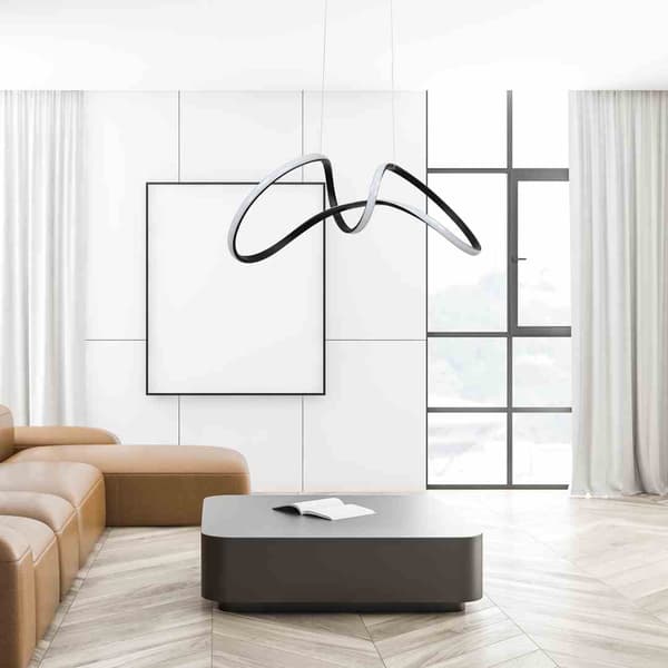 Pendellampe loft lysekrone sort Milagro TESORO 48W LED