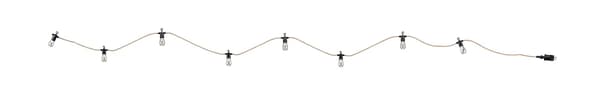 Rustik sort havelysguirlande 6 meter 8 LED-punkter 0.4W EMBER RL