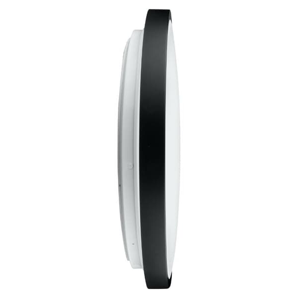 Rund sort LED badeværelsesloftlampe 18W IP44 DPM