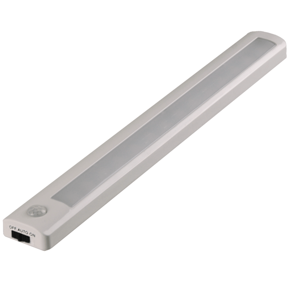 LED-underskåpslampa med rörelsesensor, AAA-batterier, Polux 322050