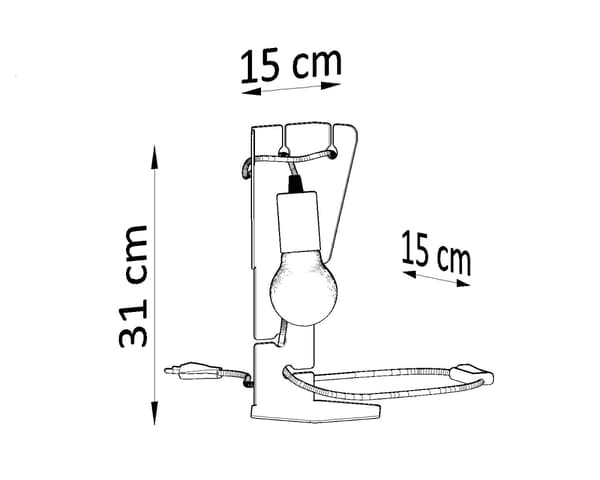 ARBY bordlampe sort fra Sollux Lighting model SL.0880