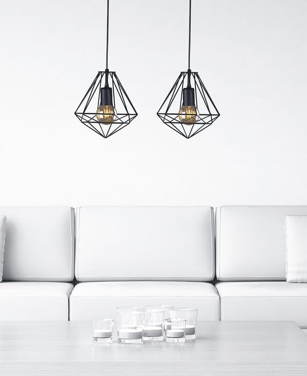 Kaja MARKO K-4002 sort loft E27 trådpendellampe