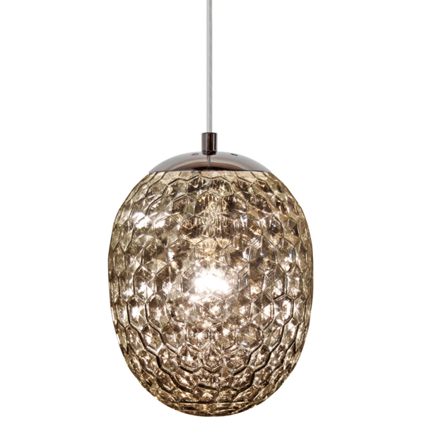 Røgfarvet pendellampe E27 LORA 314284 Polux