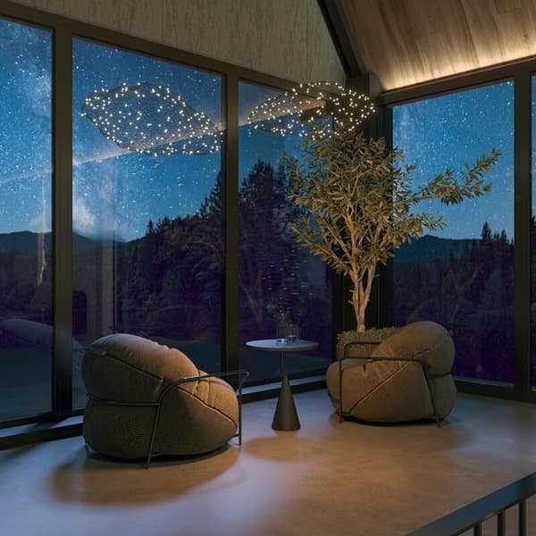 Designer sort dekorativ pendellampe STARDUST LED 14W P0525D Maxlight