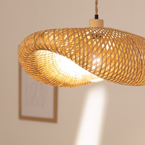 Bambu Hänglampa Hatt Boho Abruzzo Ponti E27