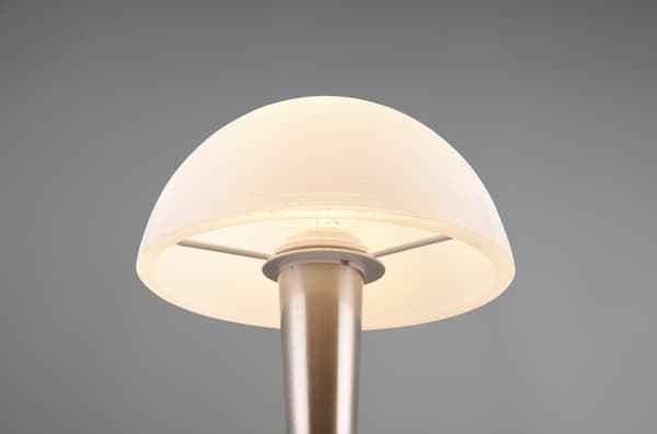 Bordslampa silver vit svamp touch E14 Canaria RL