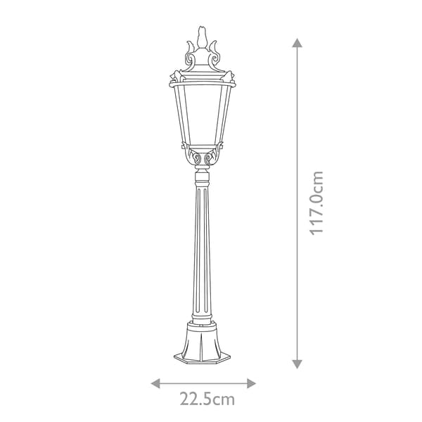 Baltimore Elstead udendørs standerlampe E27 60W