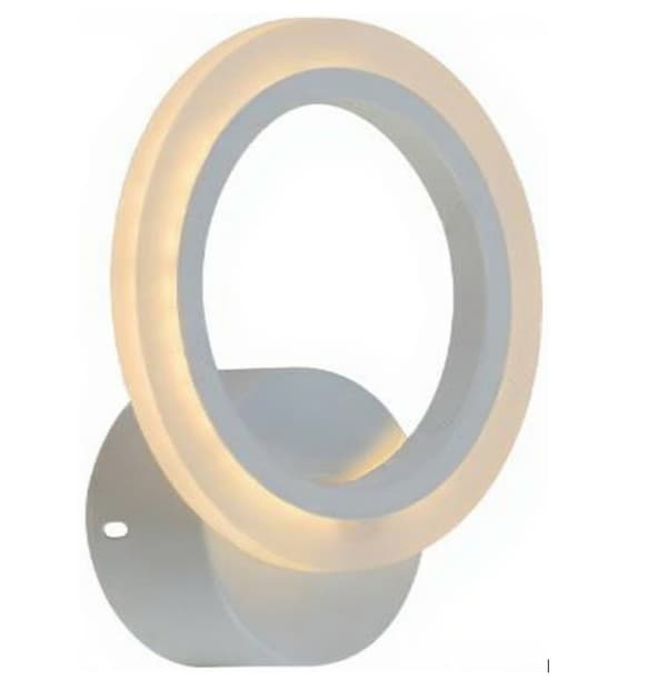 Væglampe moderne hvid LED-ring 12W Vargo