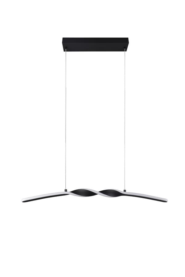 Moderne sort aflang spiral LED pendel 18W GINKO RL