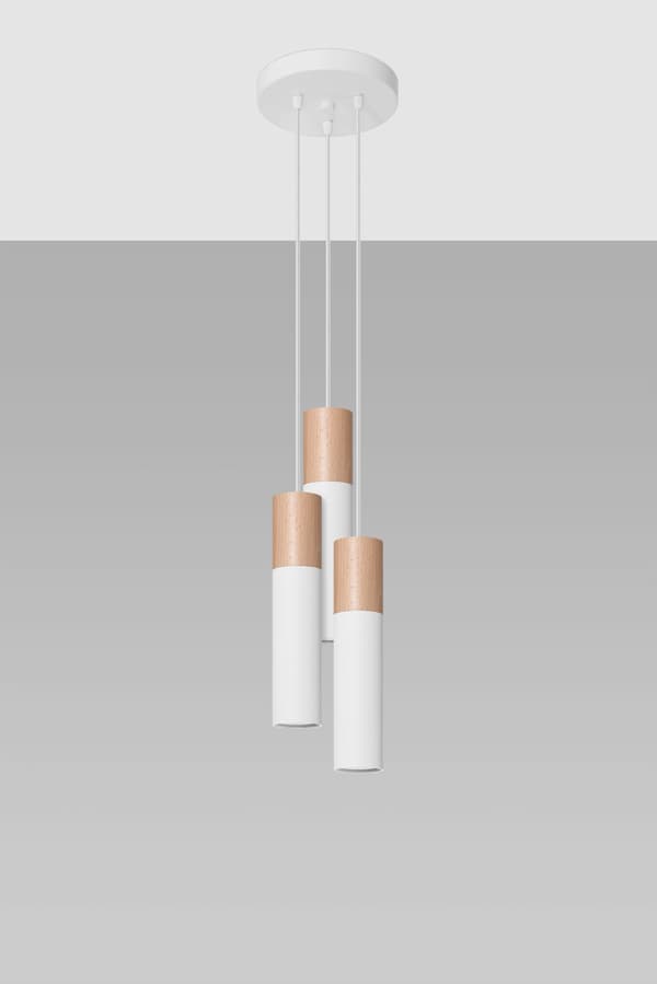 Lysekrone PABLO 3P hvid Sollux Lighting model SL.1013