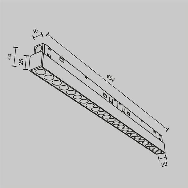 Vit linjär spårlampa LED 24W POINTS Maytoni Technical