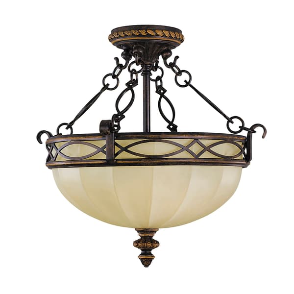 Loftlampe brun 2 lyskilder Drawing Room Feiss