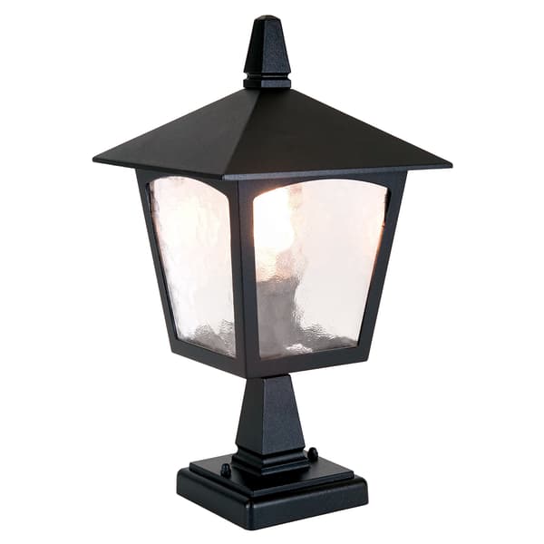 York 1xE27 sort udendørs standerlampe Elstead BL7-BLACK