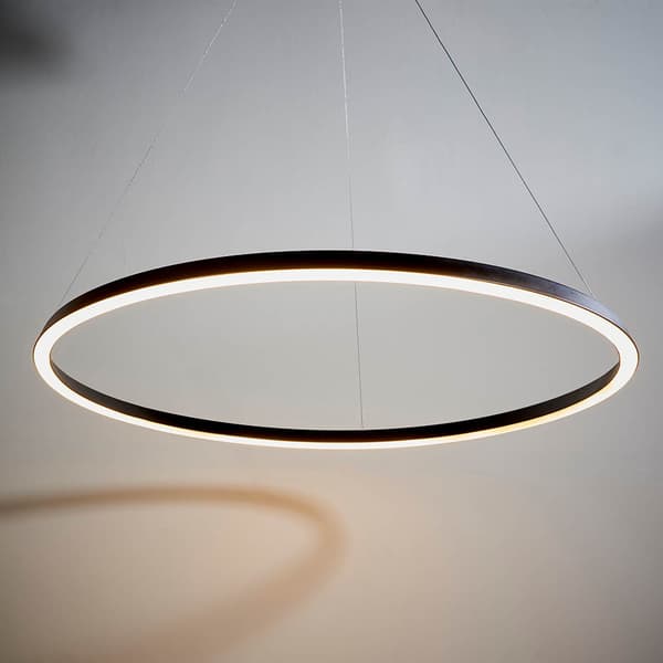 Moderne sort mat rund Ø80cm ring LED 43.5W STATEN Endon pendellampe