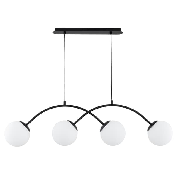 Moderne pendellampe sort hvide kugler 4xE14 10W BESTER Alfa
