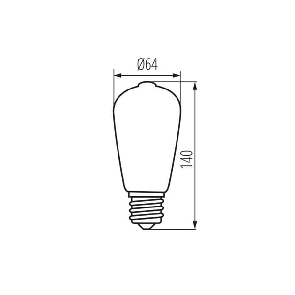 XLED ST64C LED E27 7W neutral pære Kanlux 33513