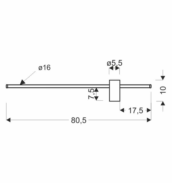Moderne sort LED væglampe 13W Arian Candellux