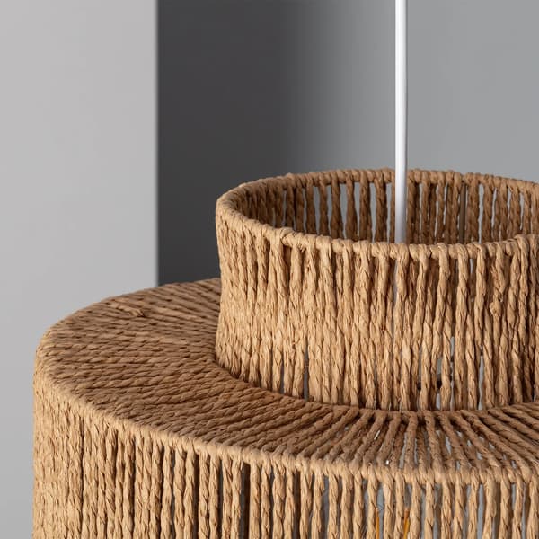 Boho Hänglampa i Flätat Papper Abruzzo Sara 40cm E27
