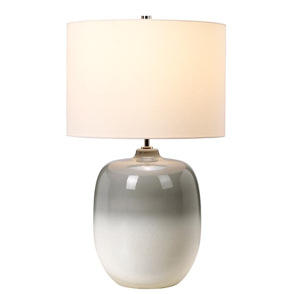 Bordlampe keramik grå hvid Chalk Farm E27 60W Elstead
