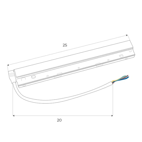 Intern 100W strömförsörjning för magnetiska skenor svart Maxlight