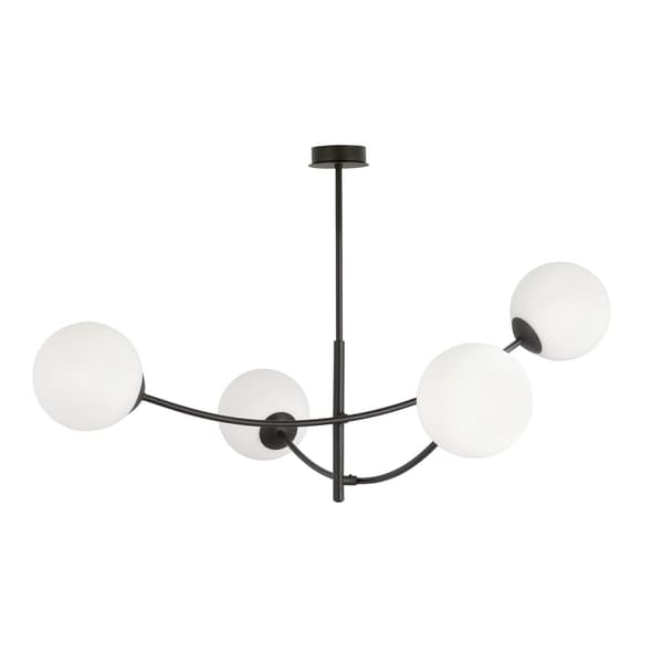 Emibig loftlampe 4xE14 40W HUNTER 4 BLACK/OPAL 1102/4